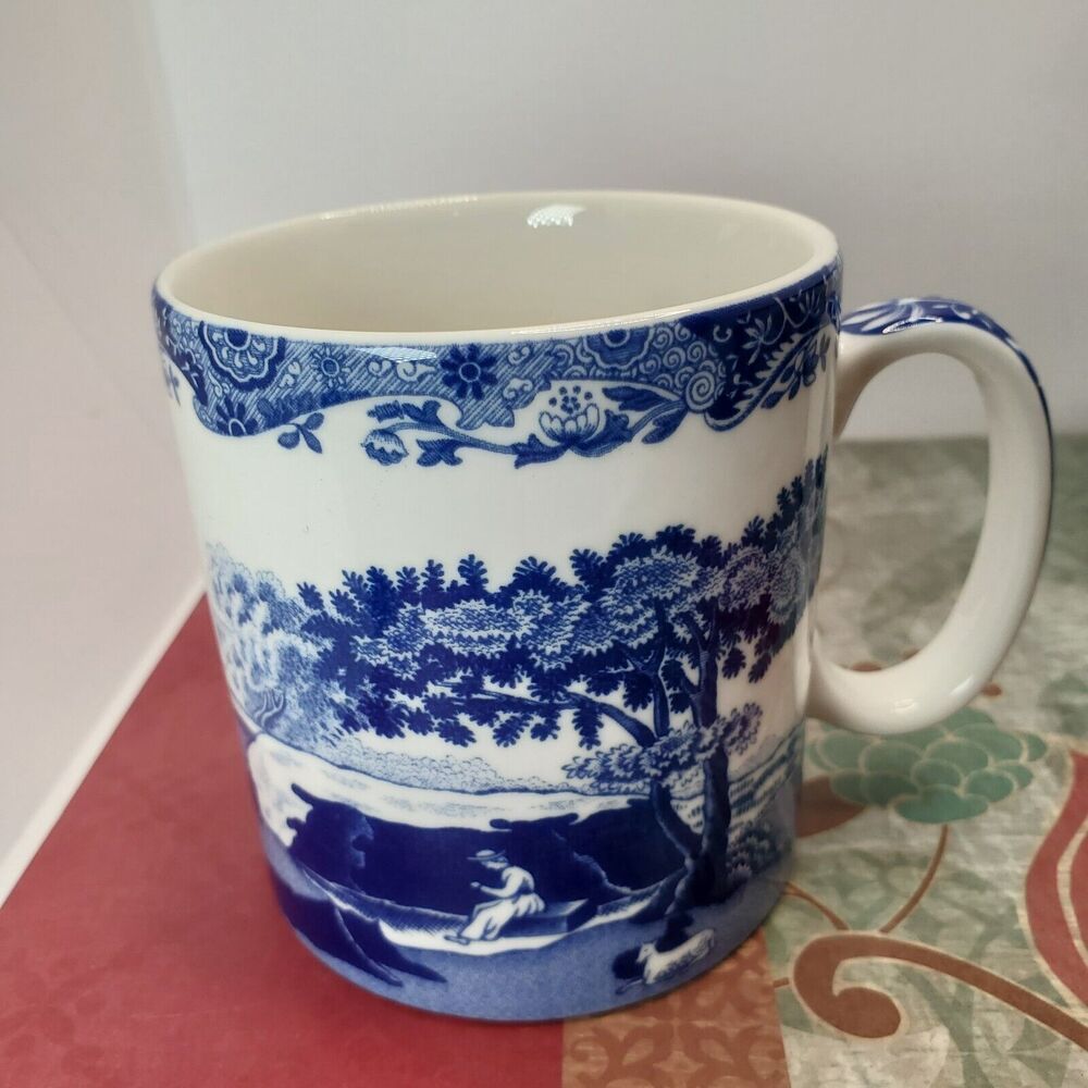 Spode Blue Italian Coffee Tea Mug Cup 3" x 3.5" Microwave Dishwasher Safe